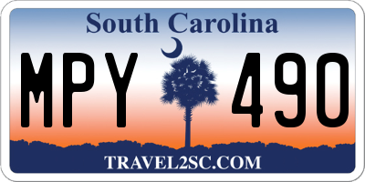 SC license plate MPY490