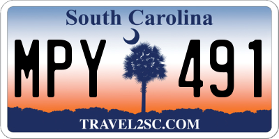 SC license plate MPY491