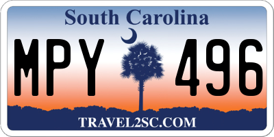 SC license plate MPY496