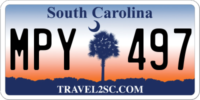 SC license plate MPY497