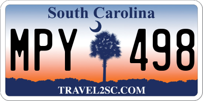 SC license plate MPY498