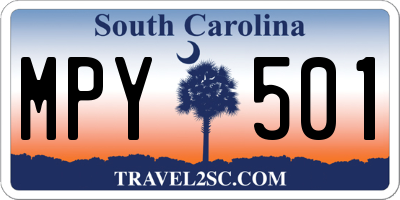 SC license plate MPY501