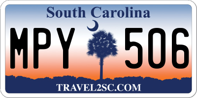 SC license plate MPY506
