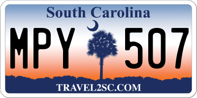 SC license plate MPY507