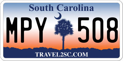 SC license plate MPY508