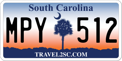 SC license plate MPY512
