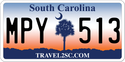 SC license plate MPY513