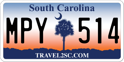 SC license plate MPY514