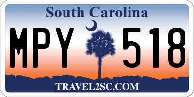 SC license plate MPY518