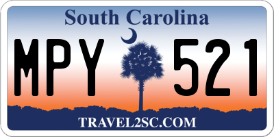 SC license plate MPY521
