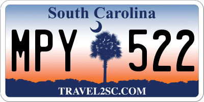 SC license plate MPY522
