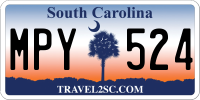 SC license plate MPY524
