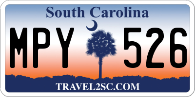SC license plate MPY526