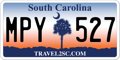 SC license plate MPY527