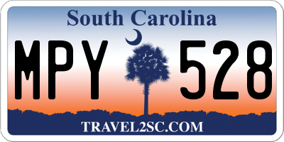 SC license plate MPY528
