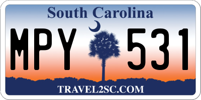 SC license plate MPY531