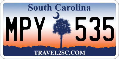 SC license plate MPY535