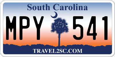 SC license plate MPY541