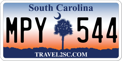 SC license plate MPY544