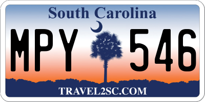 SC license plate MPY546