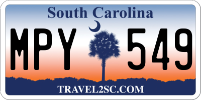 SC license plate MPY549