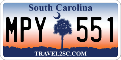 SC license plate MPY551