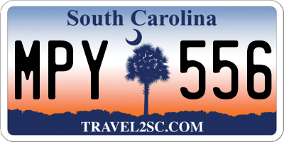 SC license plate MPY556