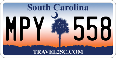 SC license plate MPY558