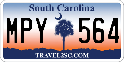 SC license plate MPY564