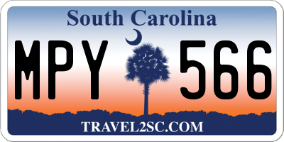 SC license plate MPY566