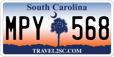 SC license plate MPY568