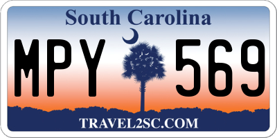SC license plate MPY569