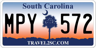 SC license plate MPY572