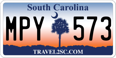 SC license plate MPY573