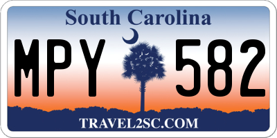 SC license plate MPY582