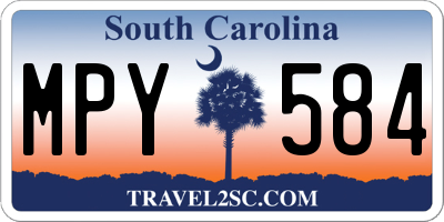 SC license plate MPY584