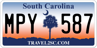 SC license plate MPY587