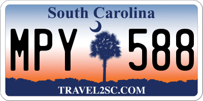 SC license plate MPY588