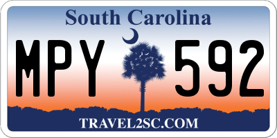 SC license plate MPY592