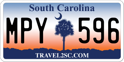SC license plate MPY596