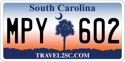 SC license plate MPY602