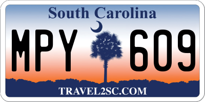 SC license plate MPY609