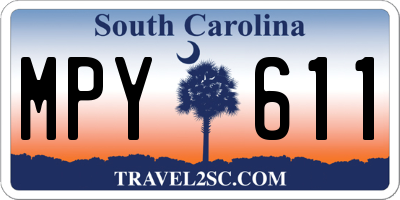 SC license plate MPY611