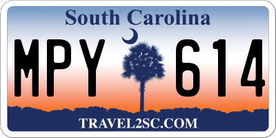 SC license plate MPY614