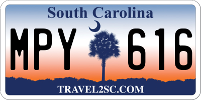 SC license plate MPY616