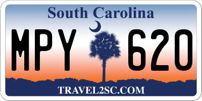 SC license plate MPY620