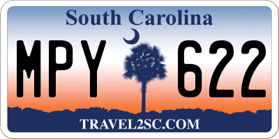 SC license plate MPY622