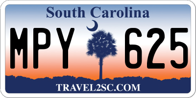 SC license plate MPY625