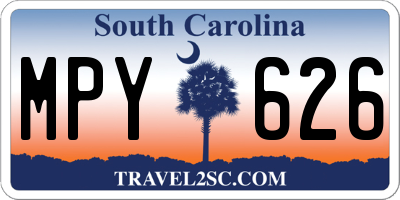 SC license plate MPY626
