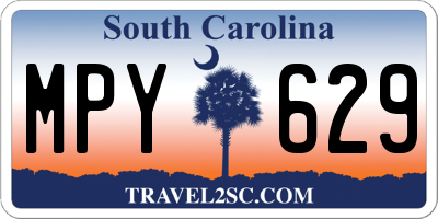 SC license plate MPY629